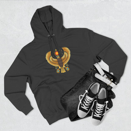 Egyptian God Ra Falcon Hoodie | Egyptian Art Graphic Unisex Pullover V2
