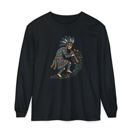 Kokopelli Long Sleeve T-Shirt | Colorful Beaded-Style Graphic Tee