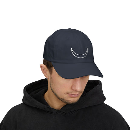 Crescent Moon Baseball Cap | Lunar Celestial Symbol Embroidered Hat