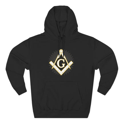 Masonic Square and Compass Hoodie - Freemasonry Art Pullover Fleece
