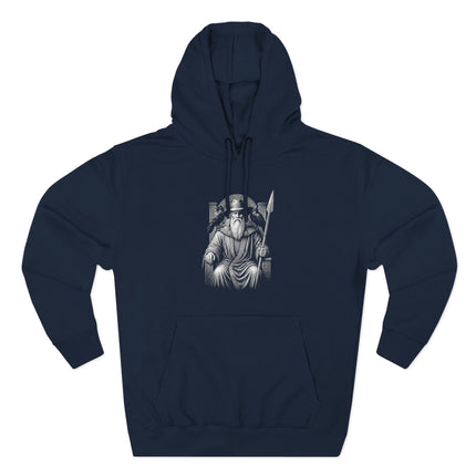 Odin, the Norse Allfather, illustration of the Viking god with spear and beard.