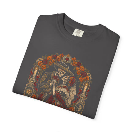 Hasta La Muerte T-Shirt | Skeleton Couple and Floral Romance