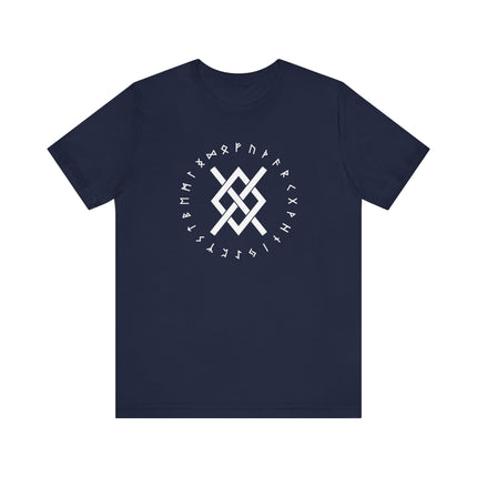 Norse Gungnir Runic Knot T-Shirt | Viking Odin's Spear Symbol Unisex Tee | V2