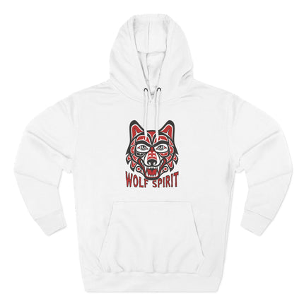 Wolf Spirit Haida Art Hoodie | Pacific Northwest Tribal Design Pullover Hoodie