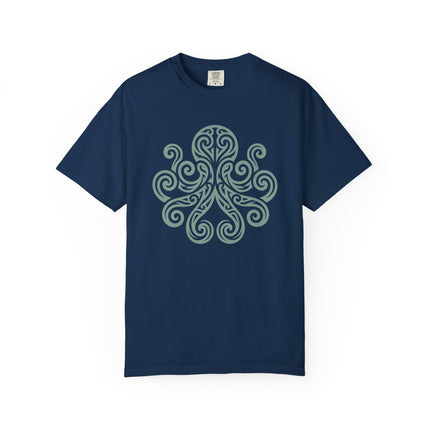 Tribal Octopus T-Shirt | Celtic Swirl Kraken Graphic Tee | Comfort Colors