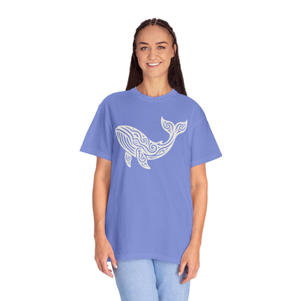 Intricate Tribal Whale T-Shirt | Ocean Animal Graphic Tee | Comfort Colors
