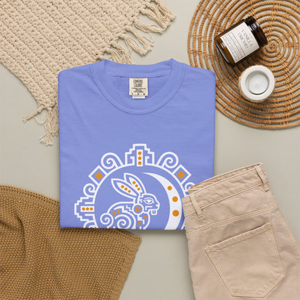 Mayan Rabbit Moon T-Shirt | Green Celestial Animal Graphic Tee