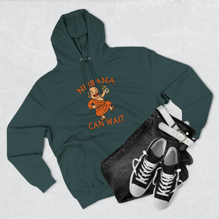 Nibbana Can Wait Hoodie | Funny Baby Buddha Drinking Alcohol Pullover Hoodie