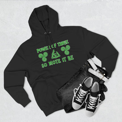 Power of Three So Mote It Be Triskelion Triquetra Hoodie | Pagan Witchy V1