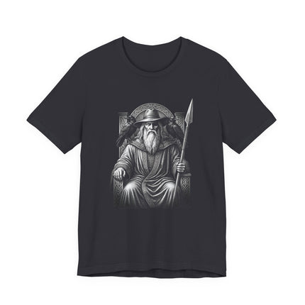 Odin Norse God T-Shirt with Ravens & Spear | Viking Mythology Tee