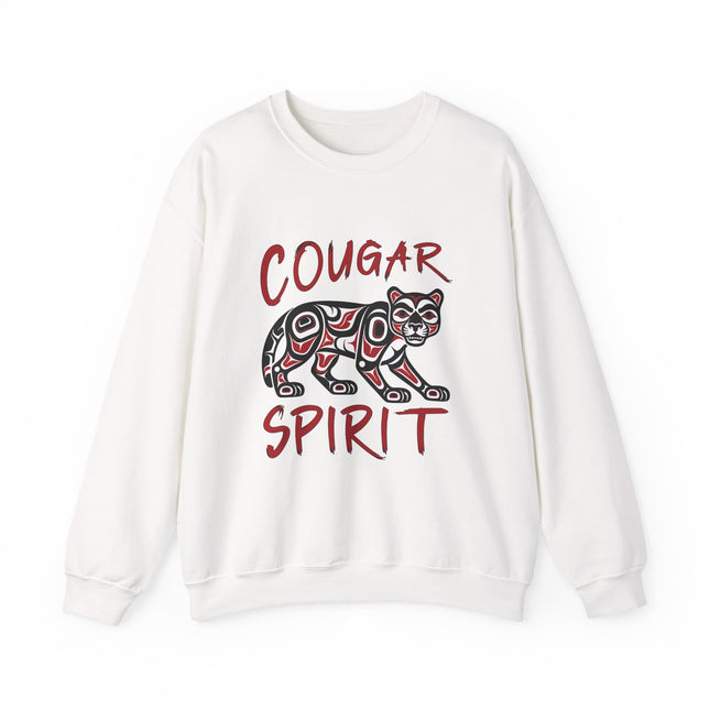 Cougar Spirit Indigenous Formline Art Sweatshirt | Native American Animal Sweatshirt