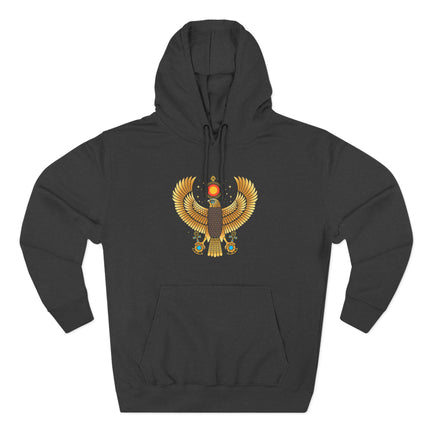 Egyptian God Ra Falcon Hoodie | Egyptian Art Graphic Unisex Pullover V2