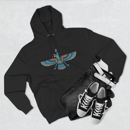 Persian Faravahar Hoodie - Zoroastrian Symbol Spiritual Art