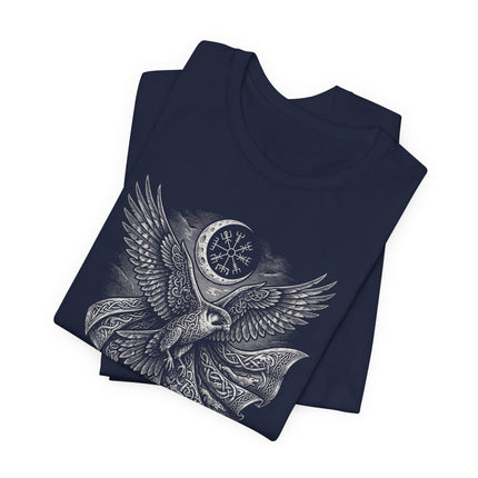 Norse Mythology Freya's Falcon Cloak Tee - Freya Goddess Design