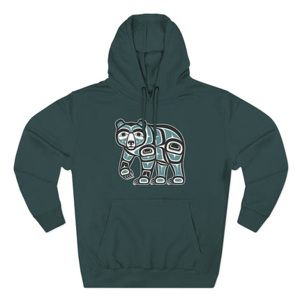 Indigenous Pacific Northwest Bear Art Hoodie | Tribal Formline Unisex Pullover Hoodie