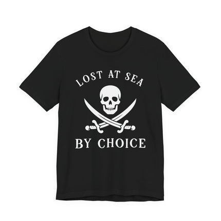 Lost At Sea By Choice Pirate Skull & Swords Graphic T-Shirt | V1