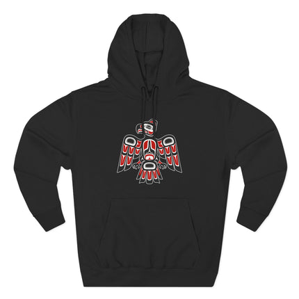 Native American Thunderbird Eagle Hoodie, Pacific NW Formline Art Pullover Hoodie