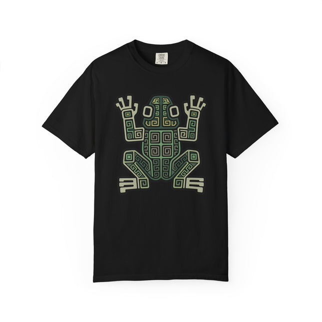 Ancient Mayan Frog Geometric Symbol T-Shirt | Tribal Art Tee | Comfort Colors