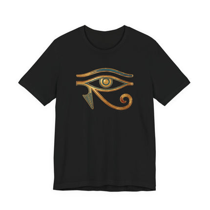 Golden Eye of Horus T-Shirt | Egyptian Mythology Symbol Tee