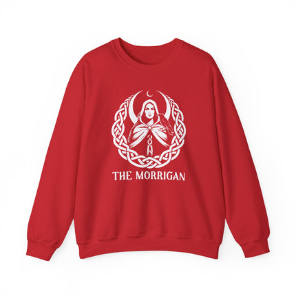 Morrigan Celtic goddess raven moon design pullover sweatshirt featuring Irish mythology art.