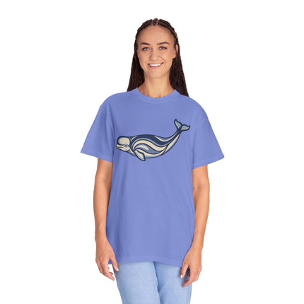 Inuit Inspired Beluga Whale T-Shirt | Indigenous Art Marine Graphic