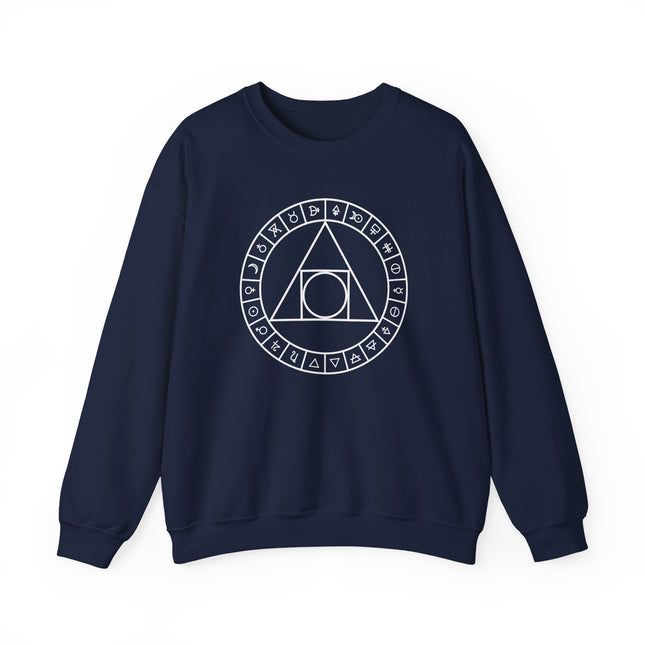 Philosopher's Stone Alchemy Symbols Sweatshirt | Unisex Sacred Geometry Pullover V1