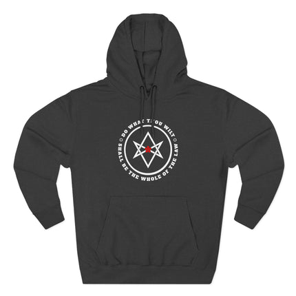 Unicursal Hexagram Hoodie |  Do What Thou Wilt Text Unisex Pullover V6