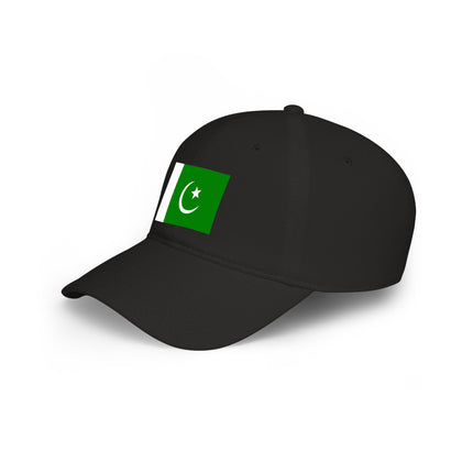 Black Pakistan flag baseball cap for national pride and patriotic apparel.