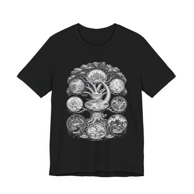 Yggdrasil The Nine Worlds T-Shirt | Norse Mythology World Tree Viking Tee