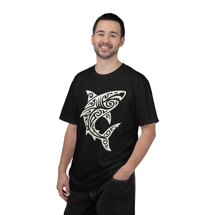Tribal Shark T-Shirt | Polynesian Tattoo Style Graphic Tee | Comfort Colors