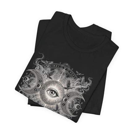 Triple Moon Eye Graphic Tee | Divine Wisdom & Spiritual Awakening T-Shirt