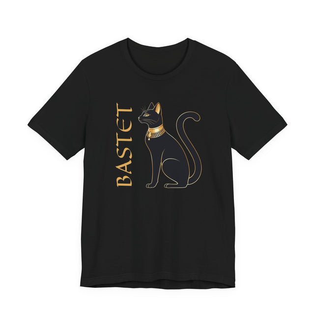 Bastet Cat T-Shirt | Egyptian Goddess Graphic and Text Tee | V2