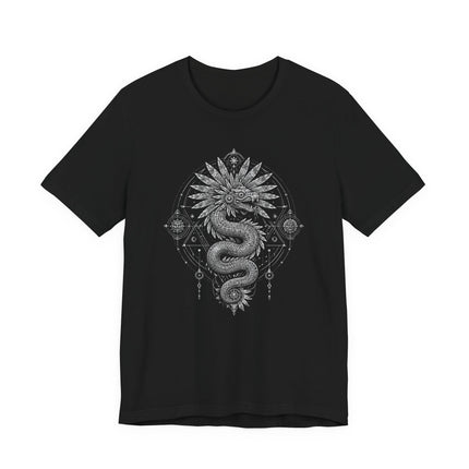 Quetzalcoatl Feathered Serpent Graphic Tee |  Aztec Spiritual T-Shirt