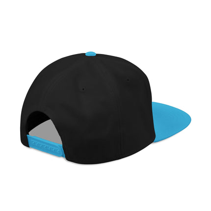 Black snapback cap featuring embroidered Triple Moon and Pentagram symbols for pagan style.