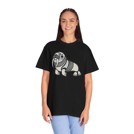 Inuit Walrus Graphic T-Shirt | Arctic Indigenous Symbol Tee | Comfort Colors