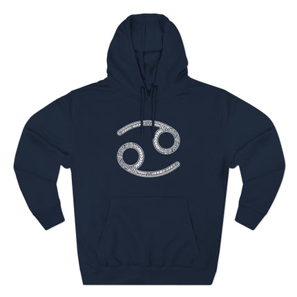 Cancer zodiac sign hoodie featuring ornate astrology art.