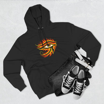 Eye of Ra Fiery Hoodie | Ancient Egyptian Sun God Symbol Unisex Pullover V3