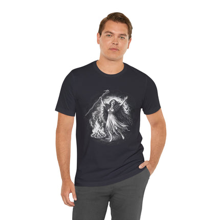 The Morrigan Witch T-Shirt | Celtic Goddess Raven Bonfire Ritual Tee