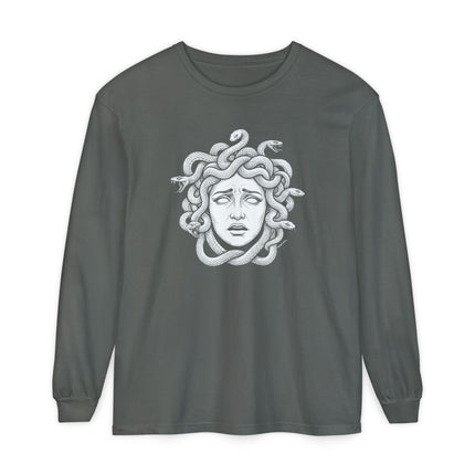 Medusa Head T-Shirt | Greek Gorgon Graphic Long Sleeve Tee