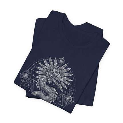 Quetzalcoatl Feathered Serpent Graphic Tee |  Aztec Spiritual T-Shirt