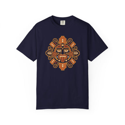 Mayan Sun T-Shirt | Terracotta Mesoamerican Inspired Graphic Tee