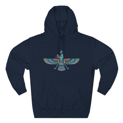 Persian Faravahar Hoodie - Zoroastrian Symbol Spiritual Art