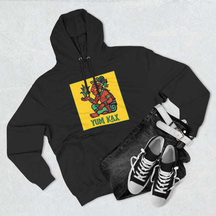 YUM KAX Mayan Corn God Hoodie | Mesoamerican Art Unisex Pullover V1