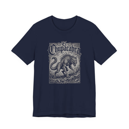 El Chupacabra T-Shirt | Monochrome Folklore Monster Illustration Tee