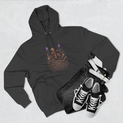 Dark Magic Ritual Table Hoodie - Gothic Doll & Occult Pentagram Pullover