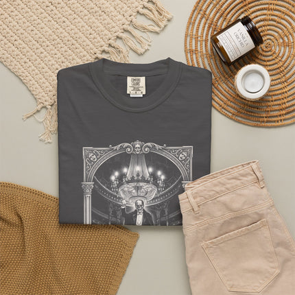 Phantom of the Opera T-Shirt | Gothic Theater and Chandelier Art