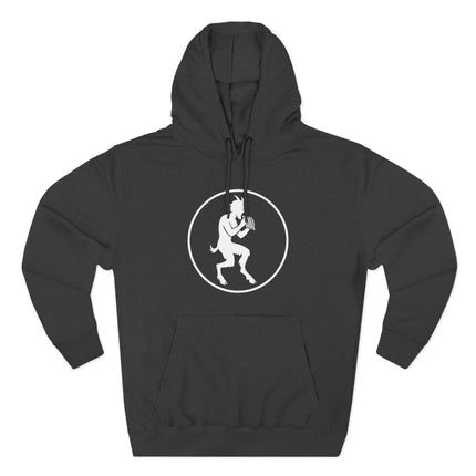 Satyr playing a pan flute graphic design for Greek mythology apparel.