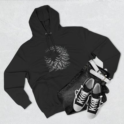 Bat Swarm Circle Hoodie | Gothic Animal Unisex Graphic Pullover Hoodie