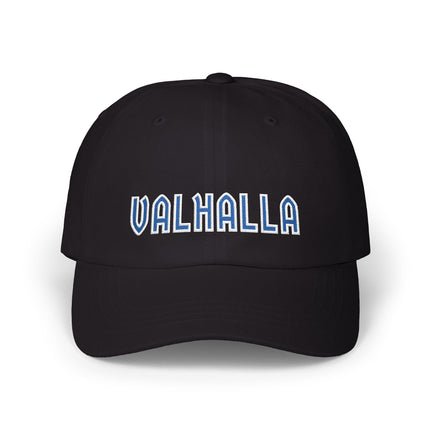 Valhalla Blue Embroidered Baseball Cap | Norse Mythology Viking Hat