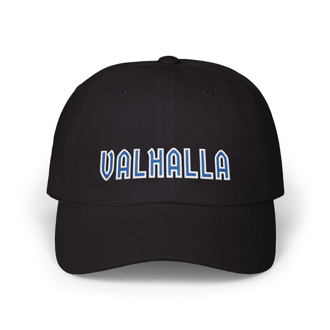 Valhalla Blue Embroidered Baseball Cap | Norse Mythology Viking Hat